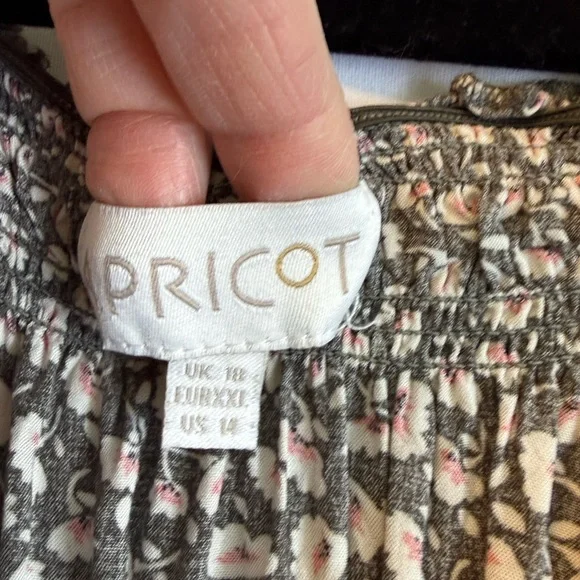 Apricot Long Boho Peasant Empire Waist Dress NWOT - Picture 8 of 11